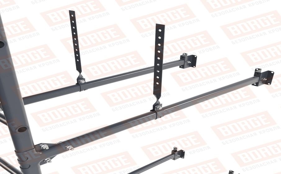 Лестница фасадная Borge (верхняя секция) оцинкованная RAL 7024, 1,8 м