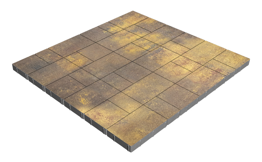 Плитка тротуарная SteinRus Новый город А.7.Фсм.4, гладкая, Тоскана, толщина 40 мм