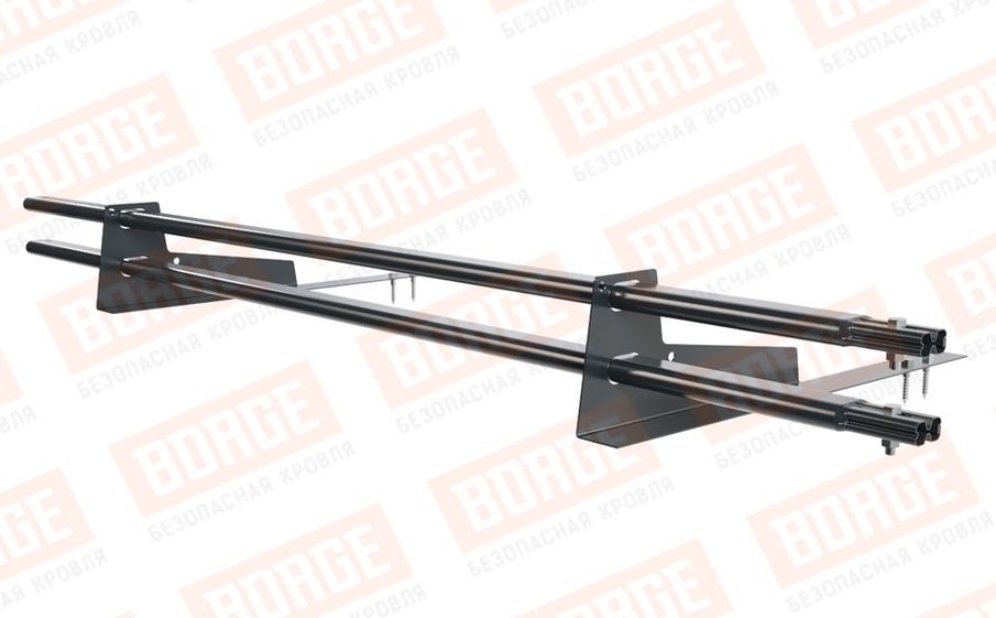 Снегозадержатель трубчатый Borge для гибкой черепицы оцинкованный RAL 7016, 1,5 м