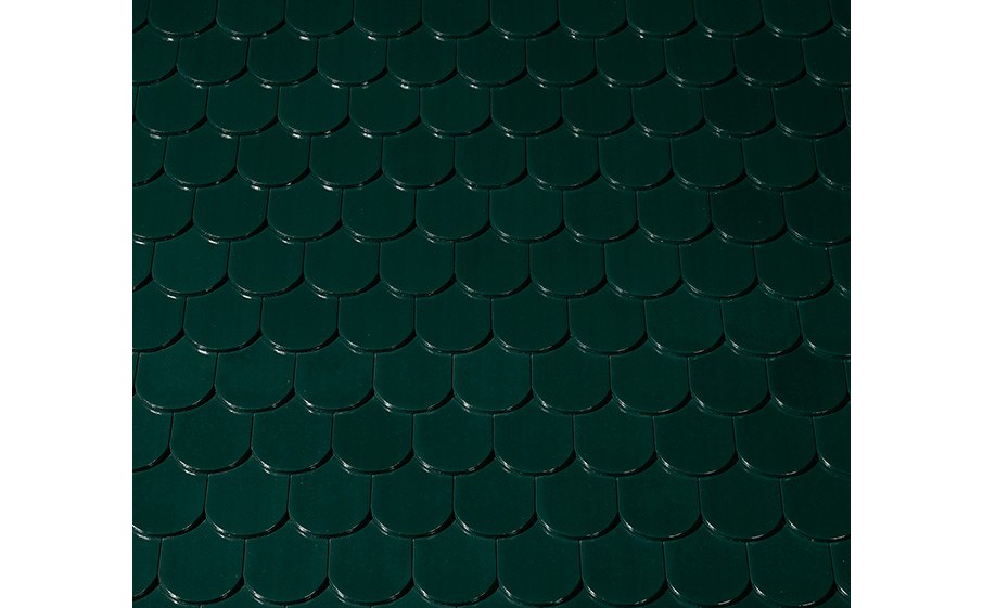 Керамическая черепица рядовая CREATON Biber Klassik Finesse grun glasiert зеленый, глазурь