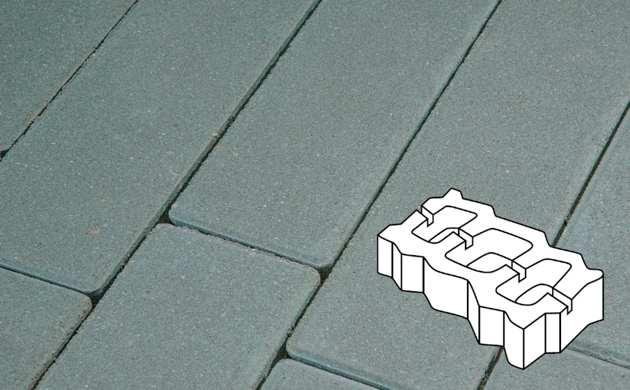 Плитка тротуарная Готика Profi, Газонная решетка Б.4.ГР.8, синий, частичный прокрас, с/ц, 450*225*80 мм