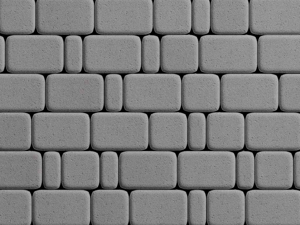 Плитка тротуарная Классико Б.4.КО.6 стандарт гладкий серый, комплект 3 шт, толщина 60 мм