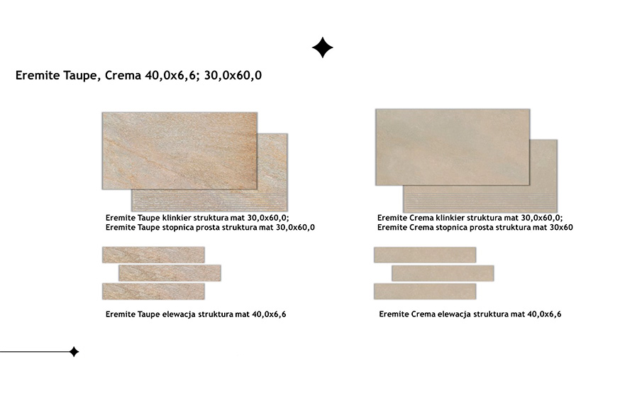 Клинкерная напольная плитка Paradyz Eremite Crema, 600*300*8,5 мм