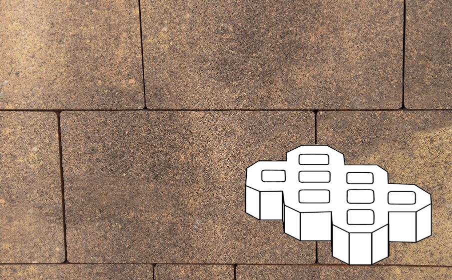 Плитка тротуарная Готика Natur, Экопарковка Б.6.ГР.10, Тиманфайя, 600*400*100 мм