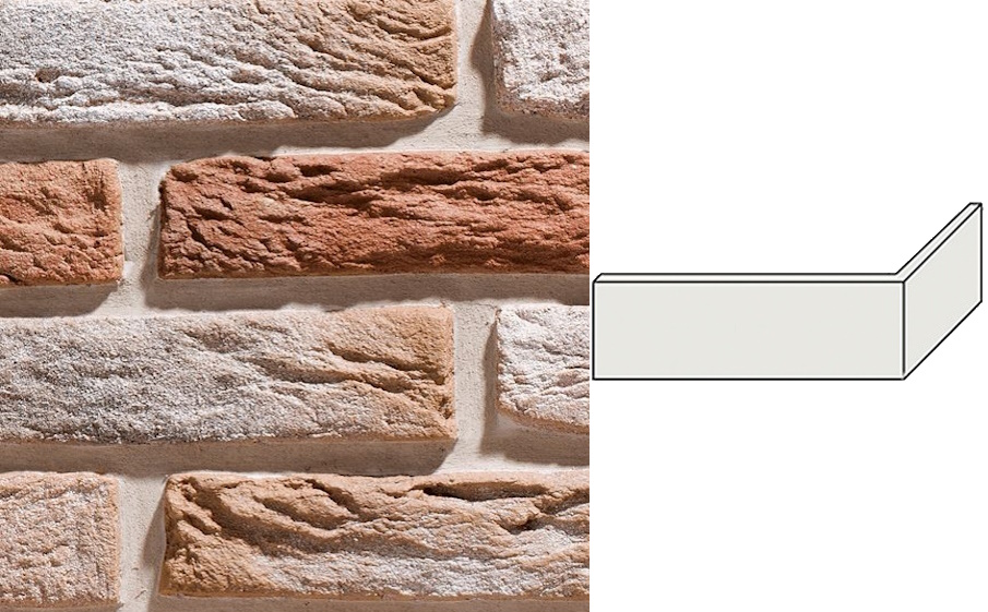 Декоративный кирпич Leonardo Stone угловой элемент Иль-де-Франс 185/90*47*13 мм 777