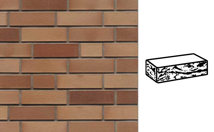 Кирпич клинкерный Muhr 34 EG Grau nuanciert Edelglanz готик, 240*115*71 мм