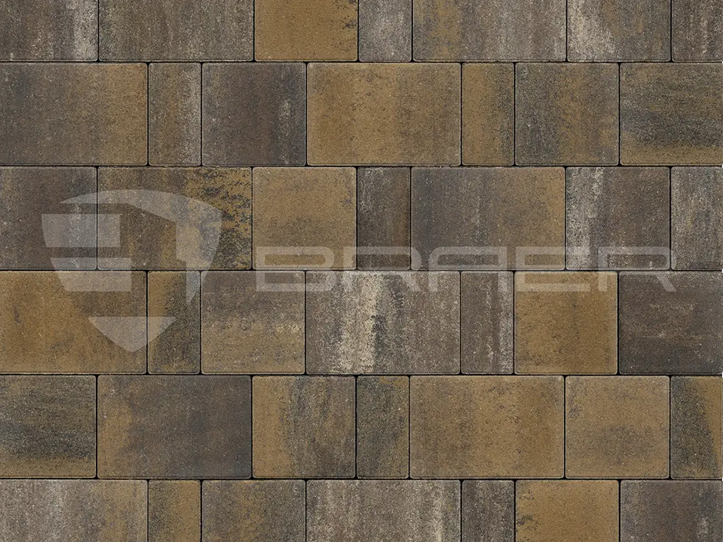 Плитка тротуарная BRAER Старый город Ландхаус Color Mix Рускеала, толщина 60 мм