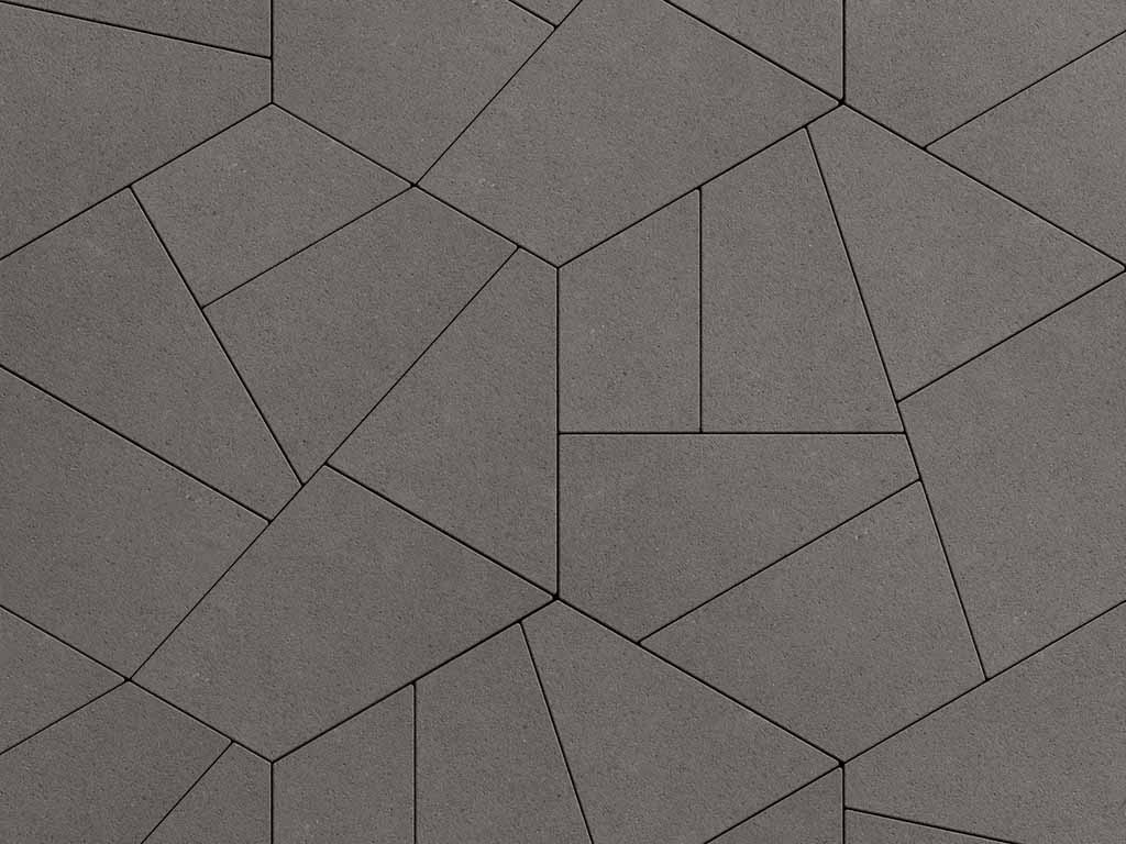 Плитка тротуарная Оригами Б.4.Фсм.8 стандарт гладкий черный, комплект 6 шт, толщина 80 мм