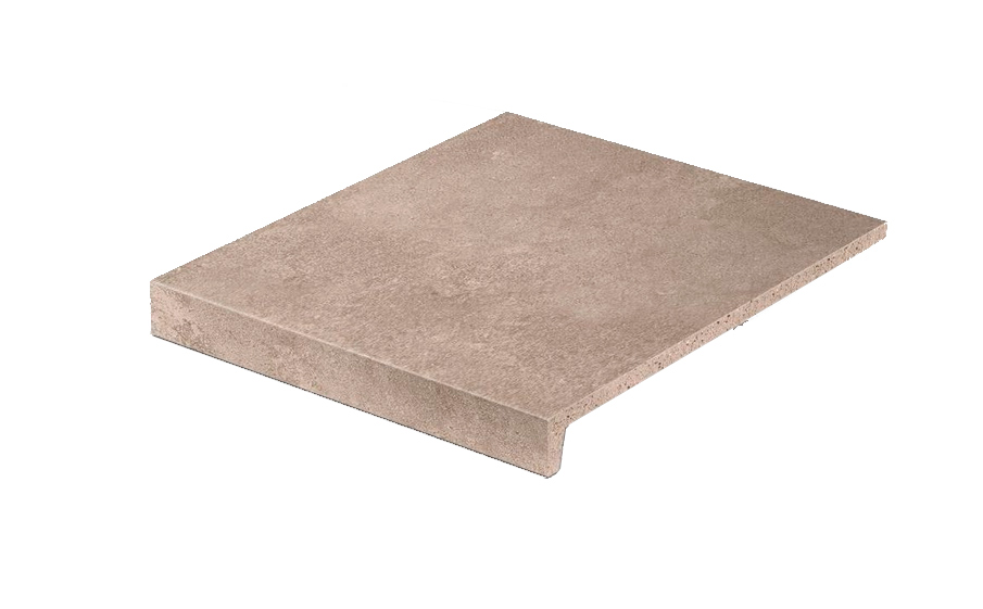 Клинкерная ступень прямоугольная рядовая Loftstufe Stroeher Zoe 972 taupe 294х340х35х11 мм