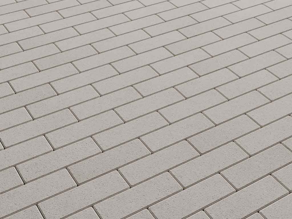 Плитка тротуарная Паркет Б.4.П.6 стандарт гладкий белый, 180*60*60 мм