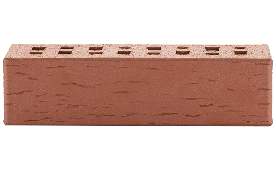 Кирпич клинкерный ЛСР Эдинбург темно-красный береста, 250*85*65 мм