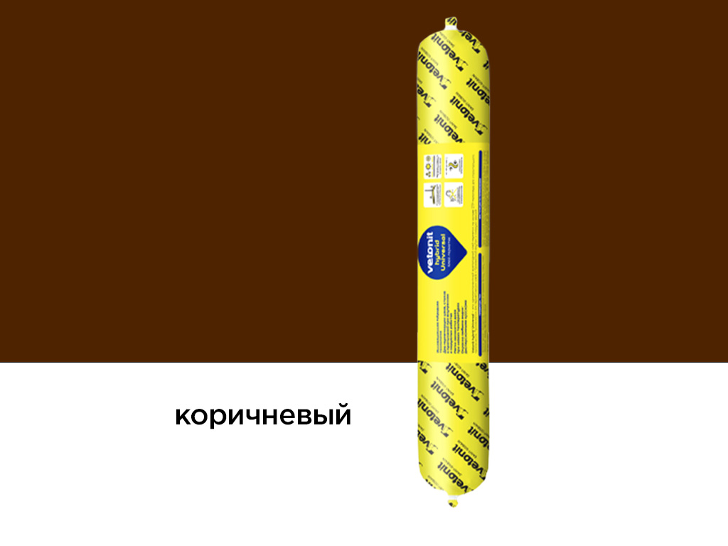 Герметик Vetonit гибрид Универсальный, коричневый, 500 мл