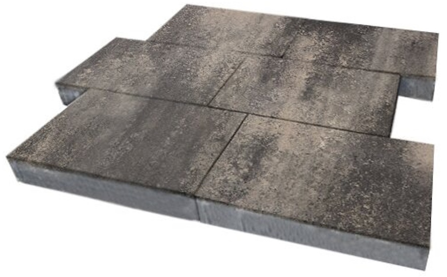 Плитка тротуарная SteinRus Парк Плейс Б.3.П.8 гладкая, ColorMix Нокс, 600*300*60 мм