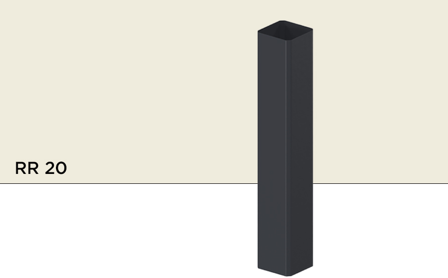 Водосточная труба Orima К9*9, RR 20 для системы D 110/85*85 мм, 3 м