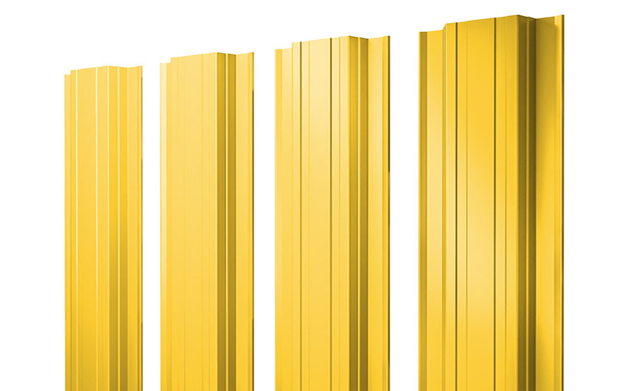 Штакетник Прямоугольный 0,45 PE RAL 1018 цинково-желтый