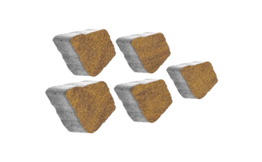 Плитка тротуарная Антик Б.3.А.6 листопад гранит янтарь, комплект 5 шт, толщина 60 мм