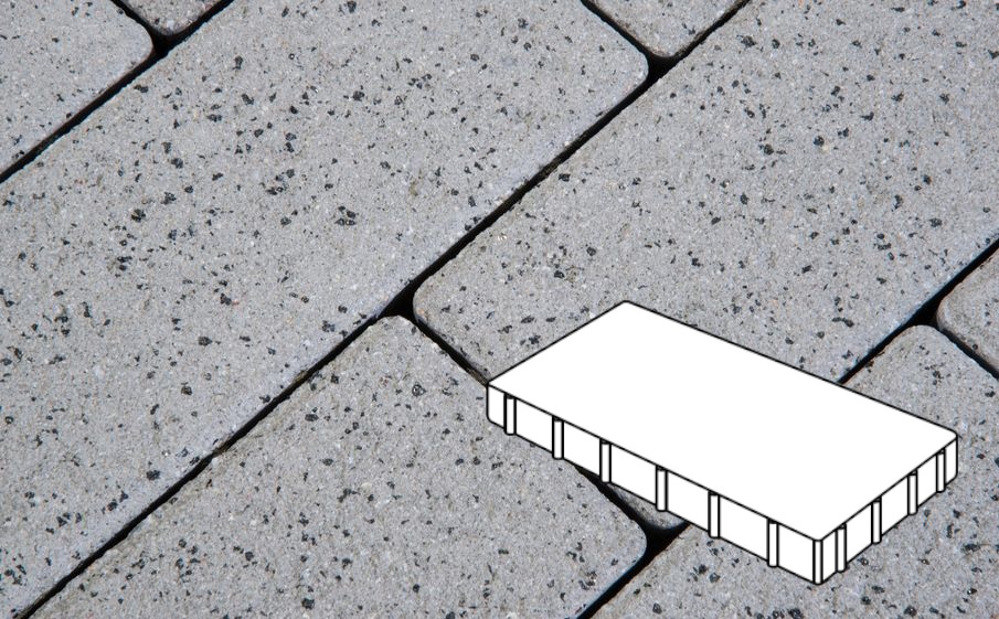 Плитка тротуарная Готика, City Granite FERRO, Плита Б.6.П.8, Белла Уайт, 600*400*80 мм