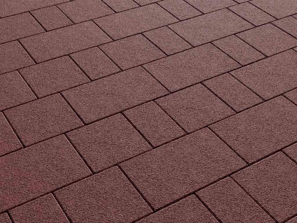 Плитка тротуарная Старый город Б.1.Фсм.8 гранит красный, комплект 3 шт, толщина 80 мм