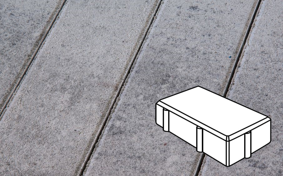 Плитка тротуарная Готика Natur, Брусчатка Б.2.П.7, Монохром, 240*120*70 мм