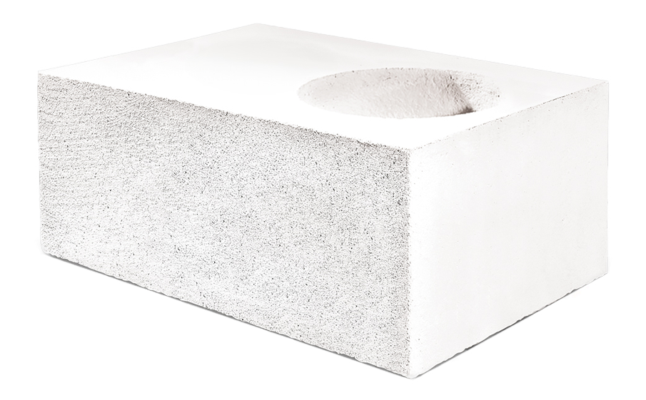 Газобетонный O-блок ISTKULT D500, 1 отверстие D 250 мм, 375*250*500 мм