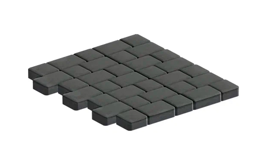 Плитка тротуарная SteinRus Инсбрук Альт Дуо А.3(С).Фсм.4, гладкая, серый, толщина 40 мм