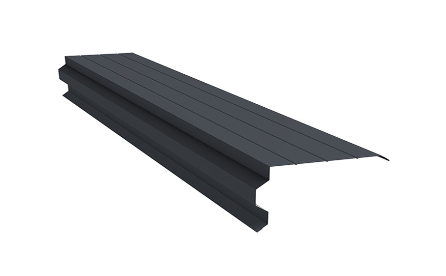 Планка торцевая фигурная 90*110 мм Grand Line PurPro Matt RAL 7024, 2 м