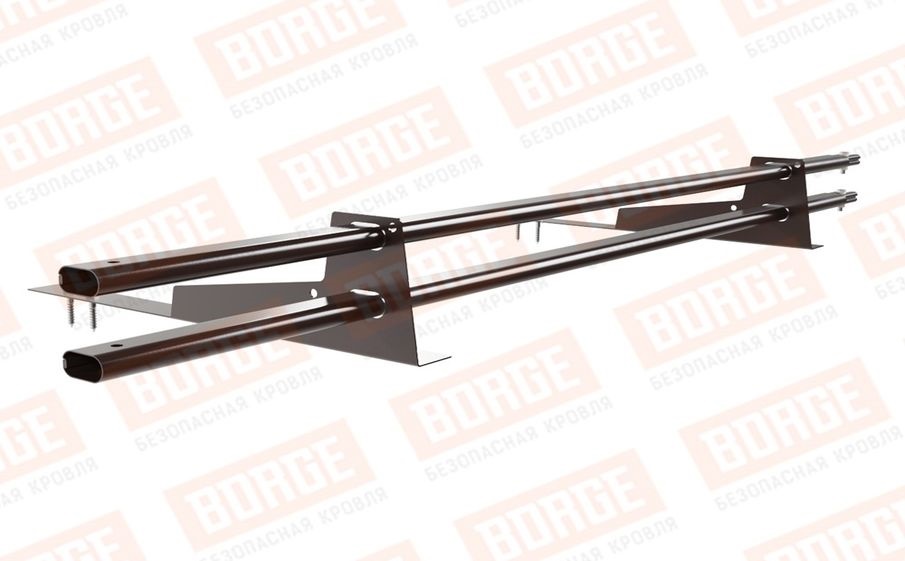 Снегозадержатель трубчатый Borge для гибкой черепицы оцинкованный RAL 8017, 1,5 м