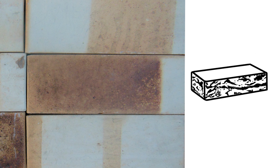 Кирпич клинкерный облицовочный 7-щелевой Muhr 35 KS Creme nuanciert Kohle Spezial готик, 240*115*71 мм