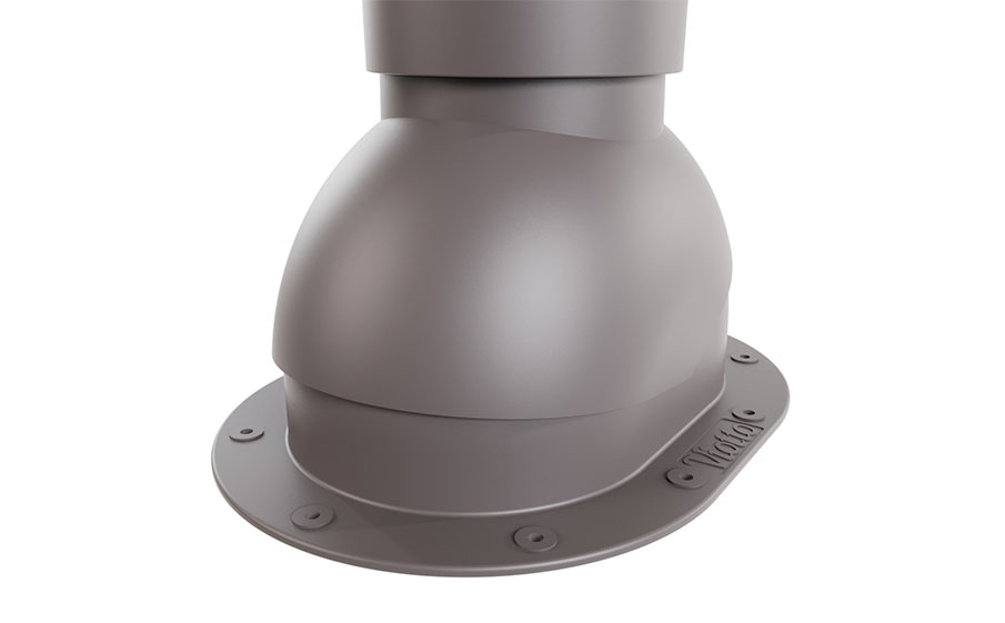 Роторная вентиляция Viotto для готовой мягкой и фальцевой кровли d=110 мм утепленная, RAL 8019 серо-коричневый