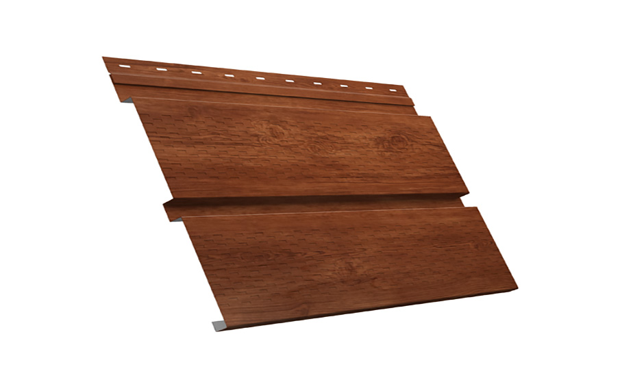 Софит металлический Grand Line Квадро брус с полной перфорацией, сталь 0,45 мм Print Premium, Rowan