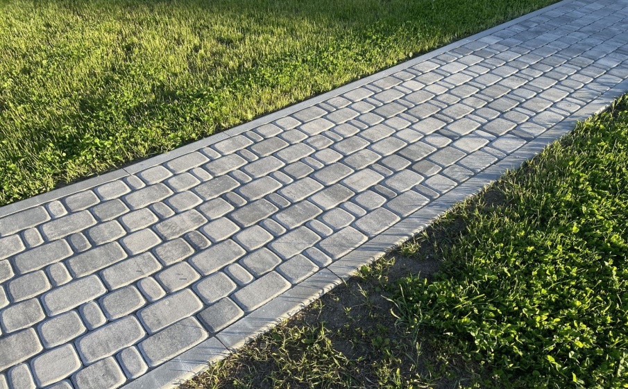 Плитка тротуарная Классико А.1.КО.4 листопад гладкий антрацит, комплект 2 шт, толщина 40 мм