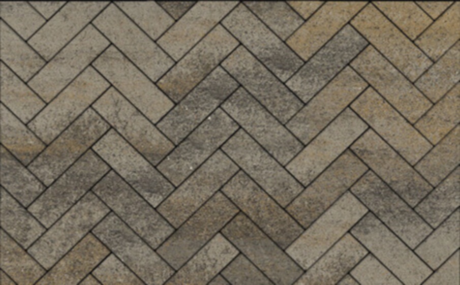 Плитка тротуарная Паркет Б.9.Псм.8 искусственный камень базальт, комплект 4 шт, толщина 80 мм