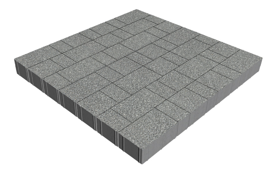 Плитка тротуарная SteinRus Новый город Рид В.8.Псм.8, Antico, серый, толщина 80 мм