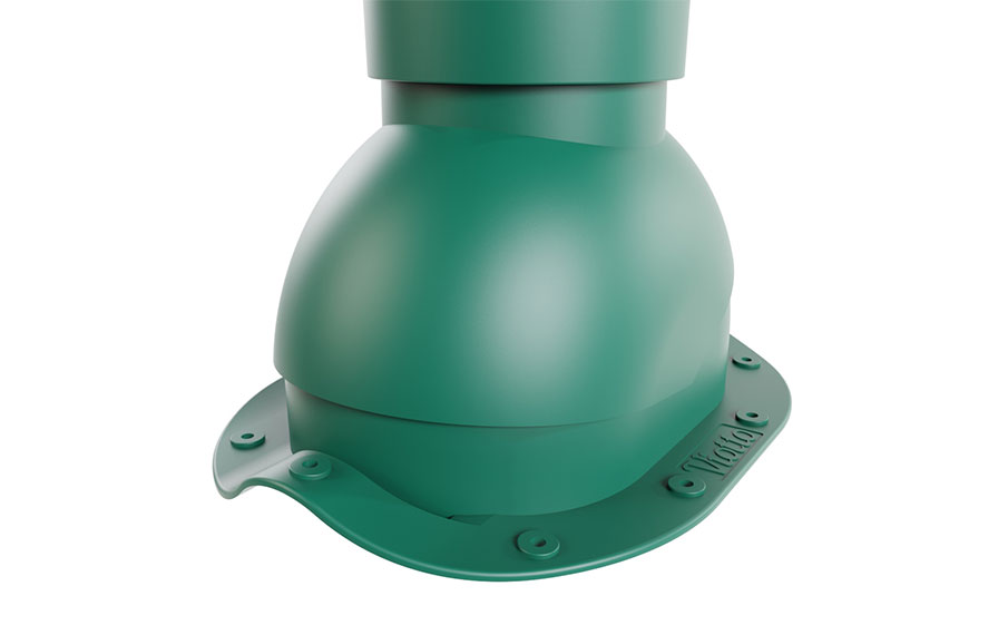 Роторная вентиляция Viotto для металлочерепицы Монтеррей d=110 мм утепленная, RAL 6005 зеленый