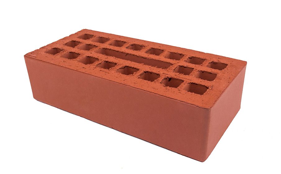 Кирпич облицовочный Губский КЗ, гладкий, гранатовый, 250*120*65 мм