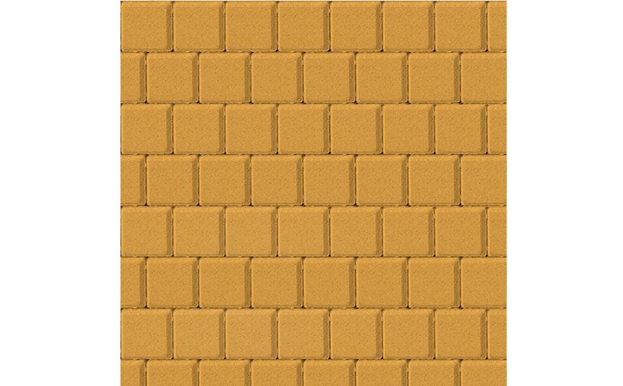 Плитка тротуарная SteinRus Квадрат малый Б.2.К.6, гладкая, желтый, 100*100*60 мм