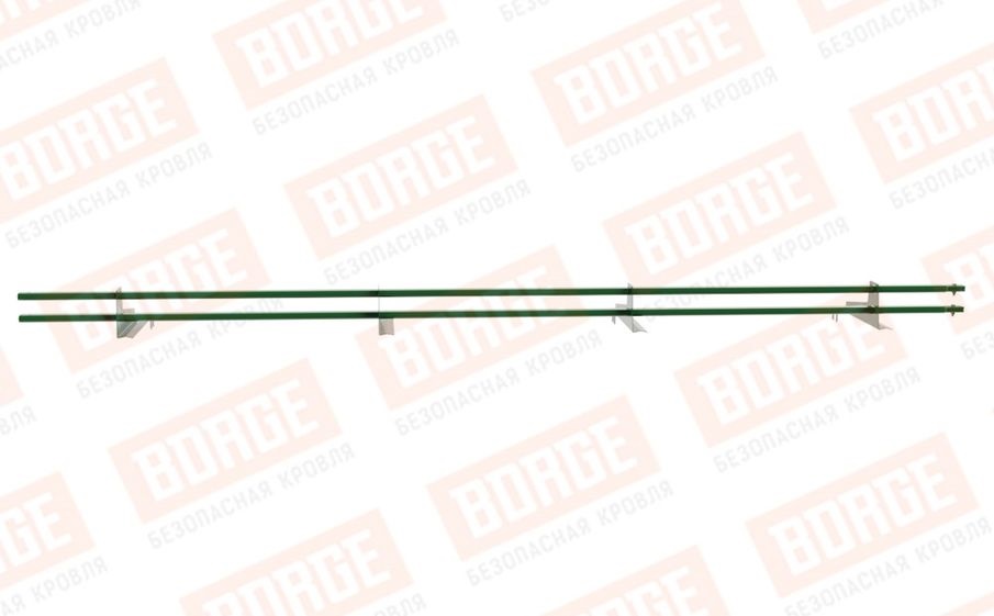 Снегозадержатель трубчатый Borge для черепичной кровли оцинкованный RAL 6002, 3 м