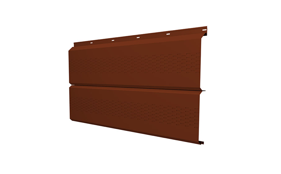 Софит Grand Line ЭкоБрус с перфорацией 0,345, 0,5 Satin RAL 3009