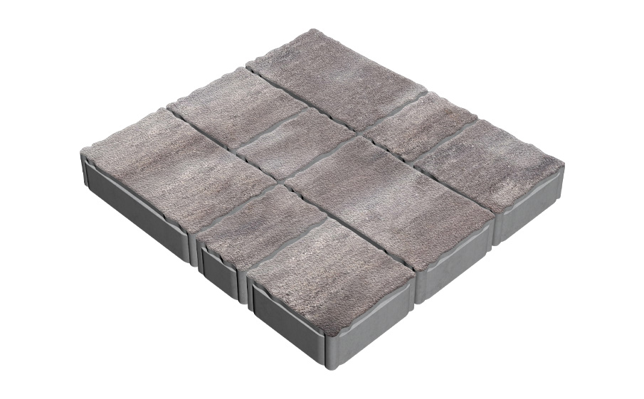 Плитка тротуарная SteinRus Старый город Штайн Б.2.Фсм.6, Native, Умбра, толщина 60 мм