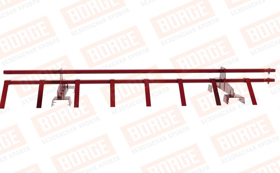 Снегозадержатель трубчатый Borge для профнастила H-114 оцинкованный RAL 3003, 1,5 м