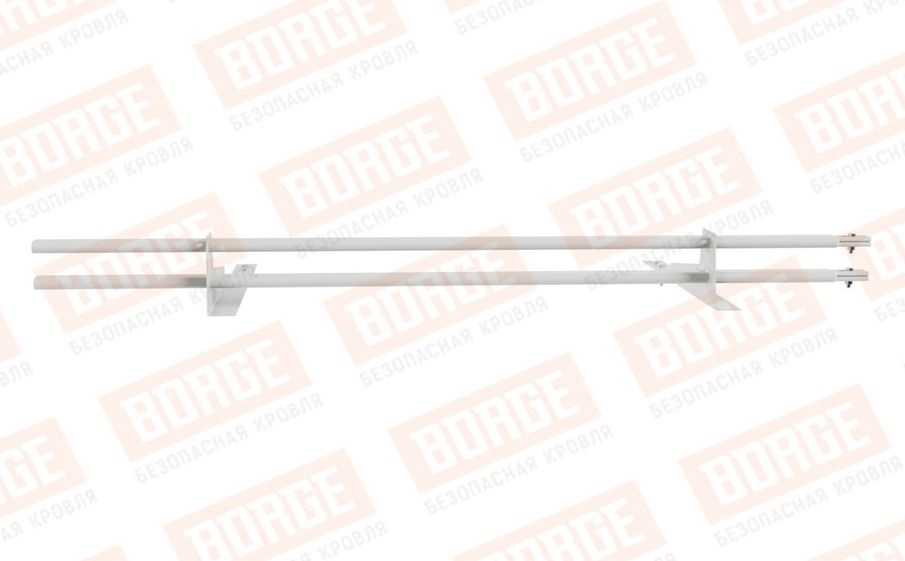 Снегозадержатель трубчатый Borge для гибкой черепицы оцинкованный RAL 9003, 1,5 м