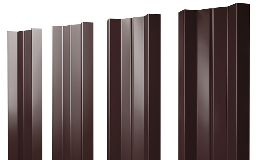 Штакетник М-образный А 0,5 GreenCoat Pural BT RR 887 шоколадно-коричневый