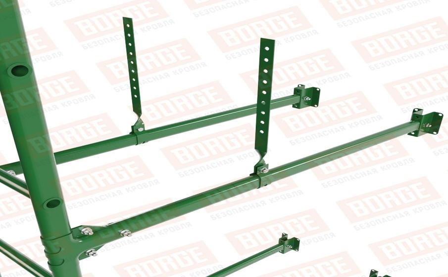 Лестница фасадная Borge (верхняя секция) оцинкованная RAL 6002, 2,7 м