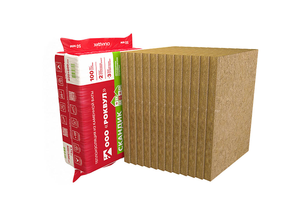 Утеплитель РОКВУЛ ЛАЙТ БАТТС СКАНДИК, 5 шт/уп, 1200*600*150 мм