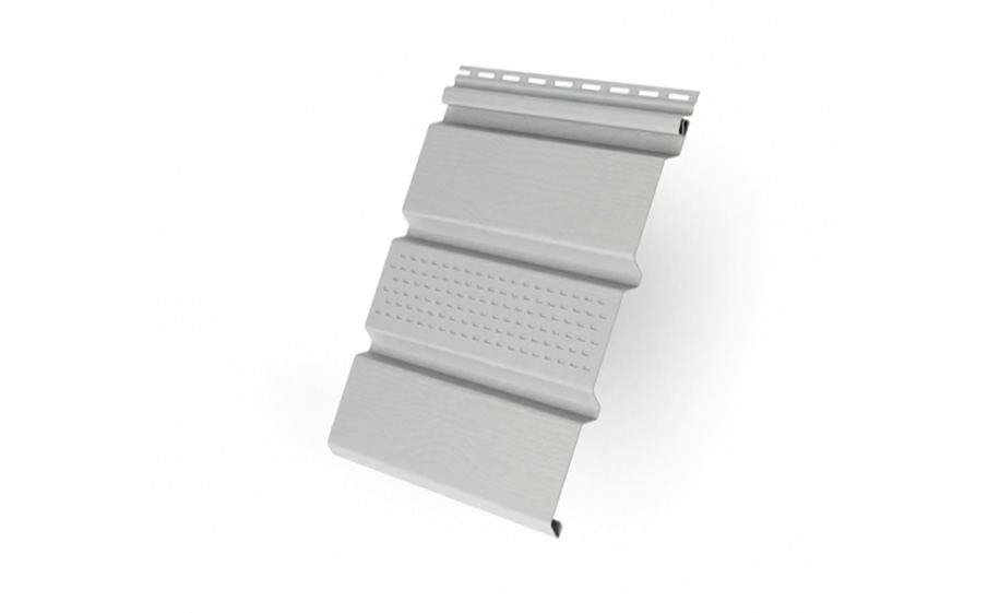 Софит виниловый Grand Line (Т3) Classic с центральной перфорацией, белый, 3000*229 мм