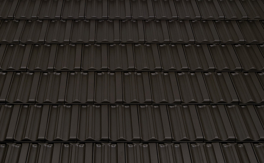 Керамическая черепица рядовая TONDACH Fidelio nero engobe