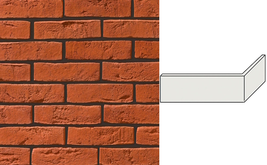 Декоративный кирпич Leonardo Stone угловой элемент Дижон 220/110*70*14 мм 411