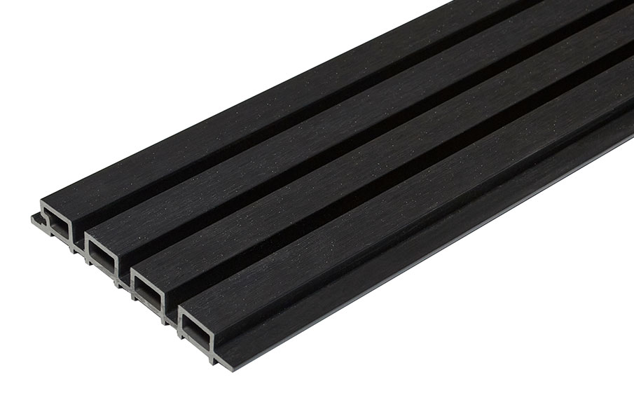 Реечная фасадная панель из ДПК CM Wall Black wood (Черное дерево), 4000*219*26 мм