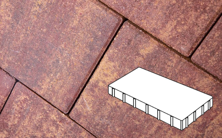 Плитка тротуарная Готика Natur, Плита Б.6.П.8, Клинкер, 600*300*80 мм