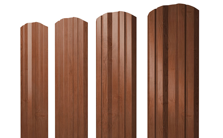 Штакетник Twin фигурный Print Premium  Rowan